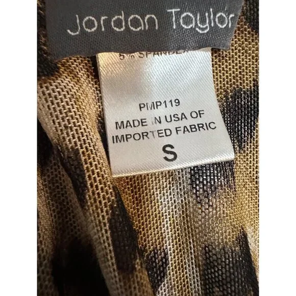 Jordan Taylor dolman sleeve swim cover up leopard print v neck small - Picture 5 of 7